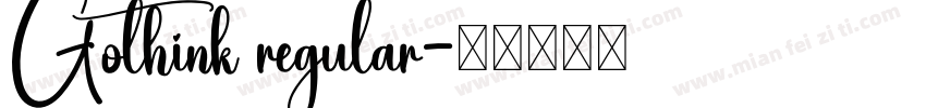 Gothink regular字体转换